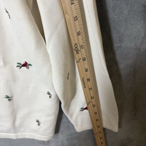 NWT Quacker Factory Plus Top XL Cardinal Sleeves Built In Tank Embroidered READ - Picture 7 of 11